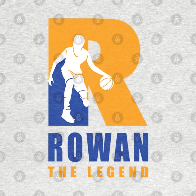 Rowan Custom Player Basketball Your Name The Legend T-Shirt by Baseball Your Name